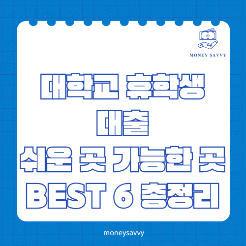 대학교 휴학생 대출